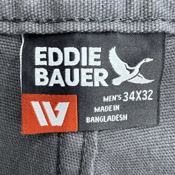 Eddie Bauer Men’s Canvas Utility Stretch Pants, Gray, Size 34x32 NEW - Picture 12 of 15